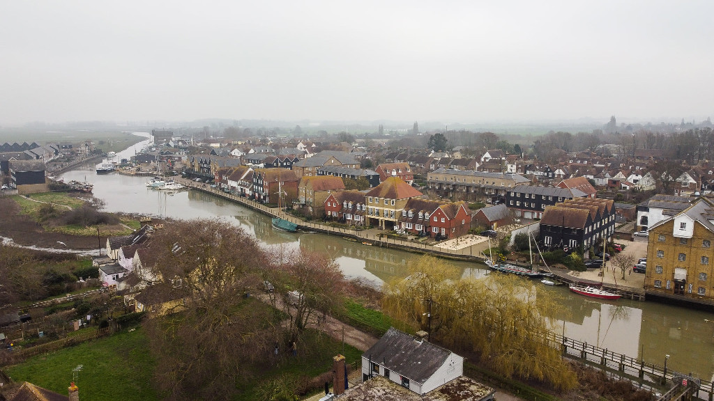 Faversham creek from the air